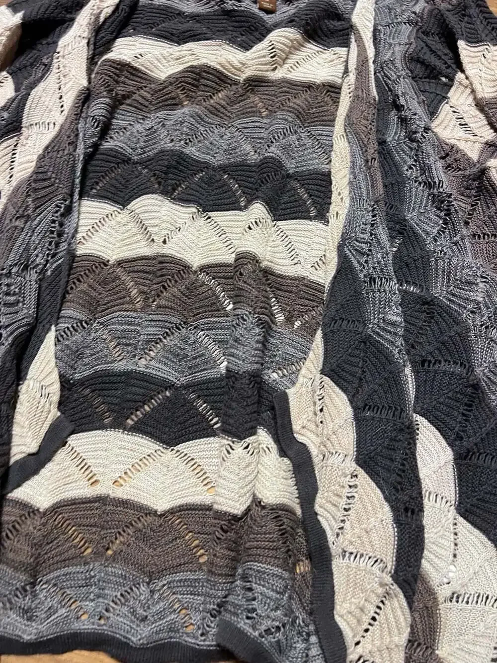 Sonoma Life + Style Open-Front Striped Knit Cardigan